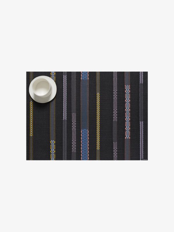 Tischset Appliqué schwarz/klein gemustert, CHILEWICH
