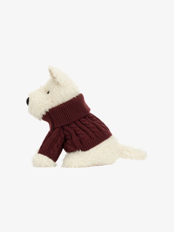 animal en peluche Munro Scottie Dog 'Winter Jumper' safari, JELLYCAT