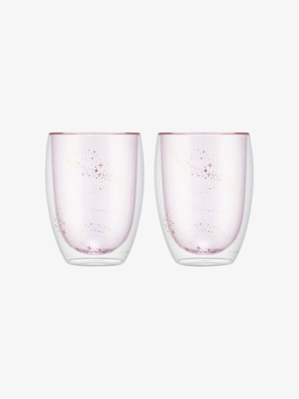 Lot de 2 verres rose