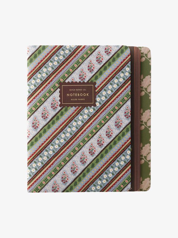 Notizbuch-Set 3 Stk PAISLEY grün