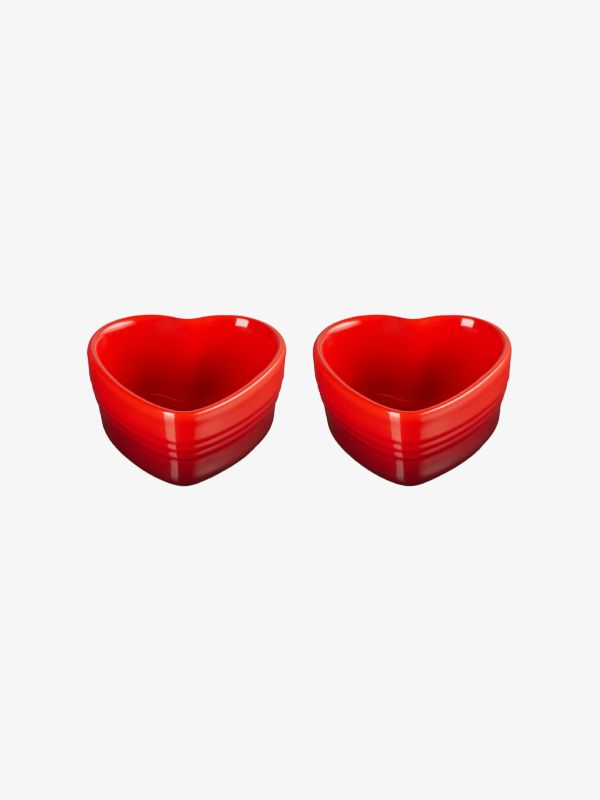 Set de ramequins 2pcs HEART COLLECTION rouge cerise