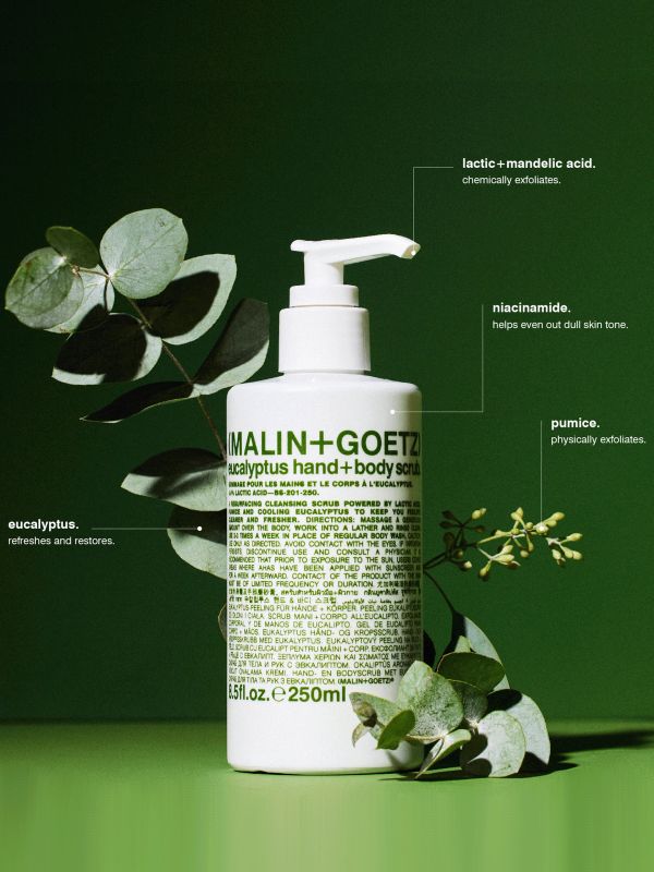 Gommage corporel à l'eucalyptus pour les mains et le corps cosmetic, MALIN+GOETZ