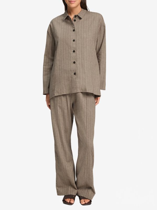 Chemise Loungewear "Woolen Luxury" beige, HANRO