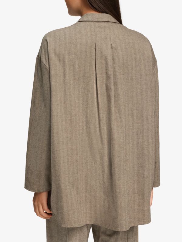 Chemise Loungewear "Woolen Luxury" beige, HANRO
