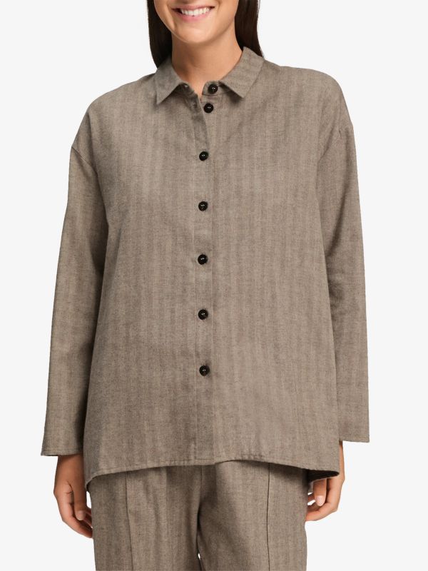 Chemise Loungewear "Woolen Luxury" beige, HANRO