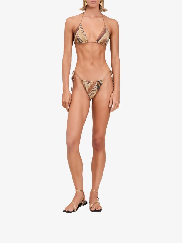 Bikini Top "Winona" braun klein gemustert, DEVON WINDSOR