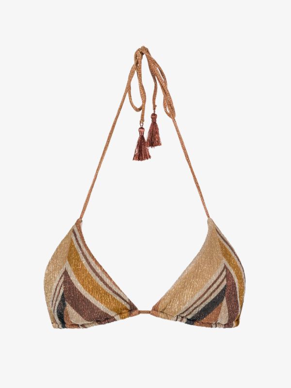 Bikini Top "Winona" braun klein gemustert