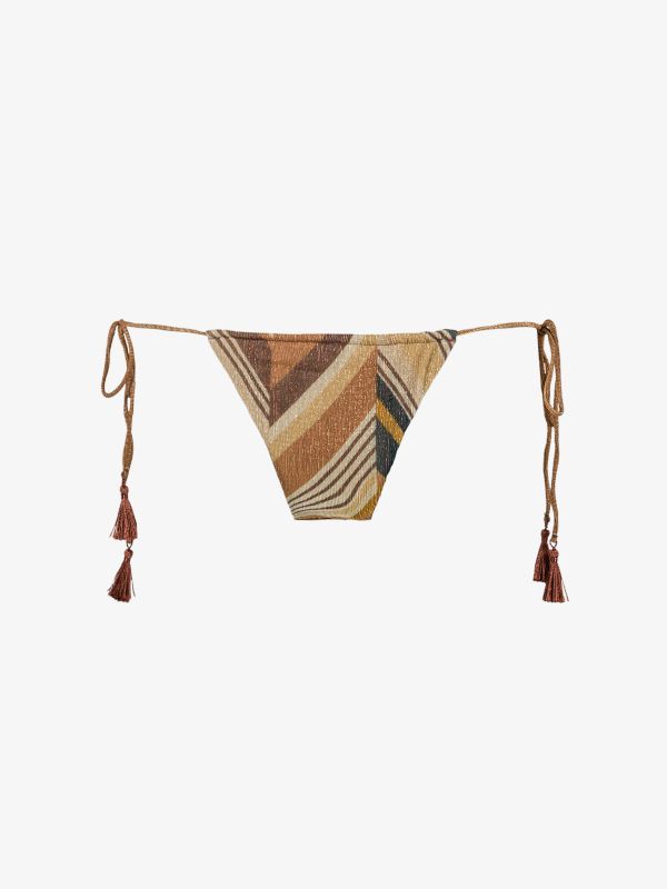 Bikini Hose "Whit" braun klein gemustert