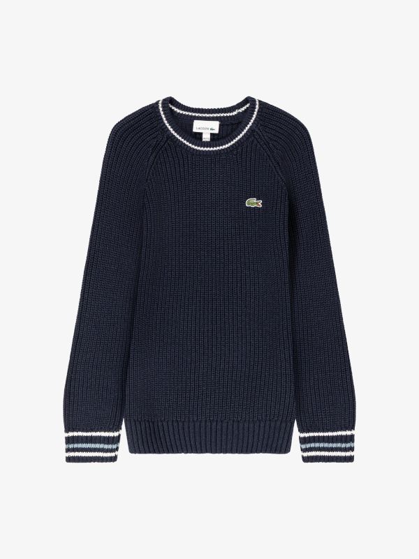 pull en tricot  bleu