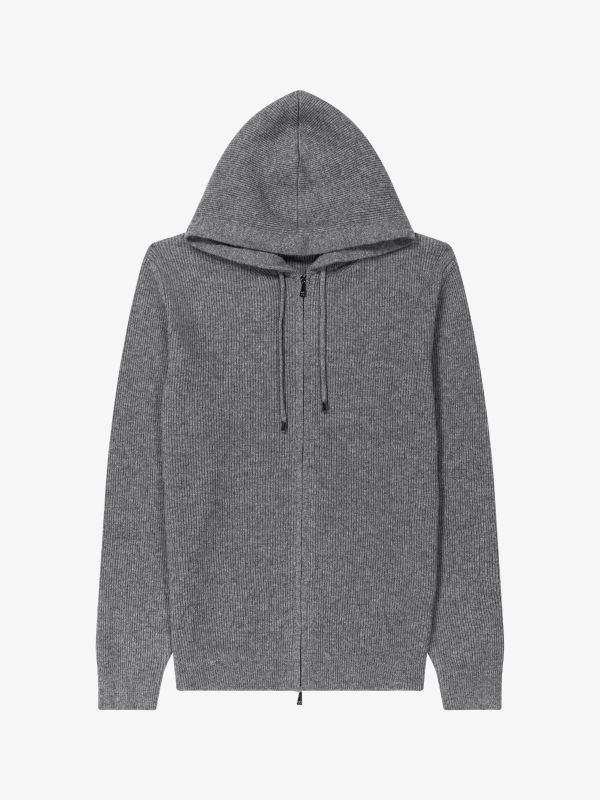 Cashmerestrickjacke grau