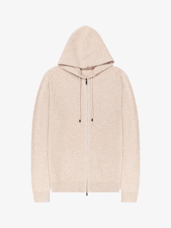 Cashmerestrickjacke beige
