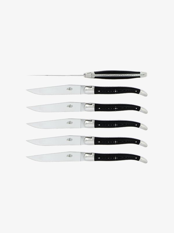 Lot de 6 couteaux noir