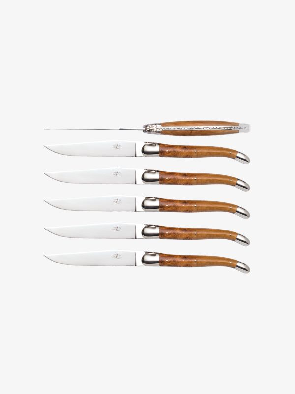 Lot de 6 couteaux brun