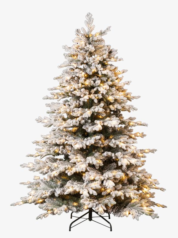 Sapin de Noël LED SNOWED TREE blanc, STT