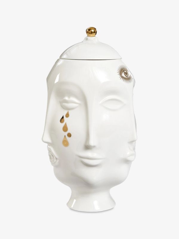 Urne GILDED FRIDA blanc