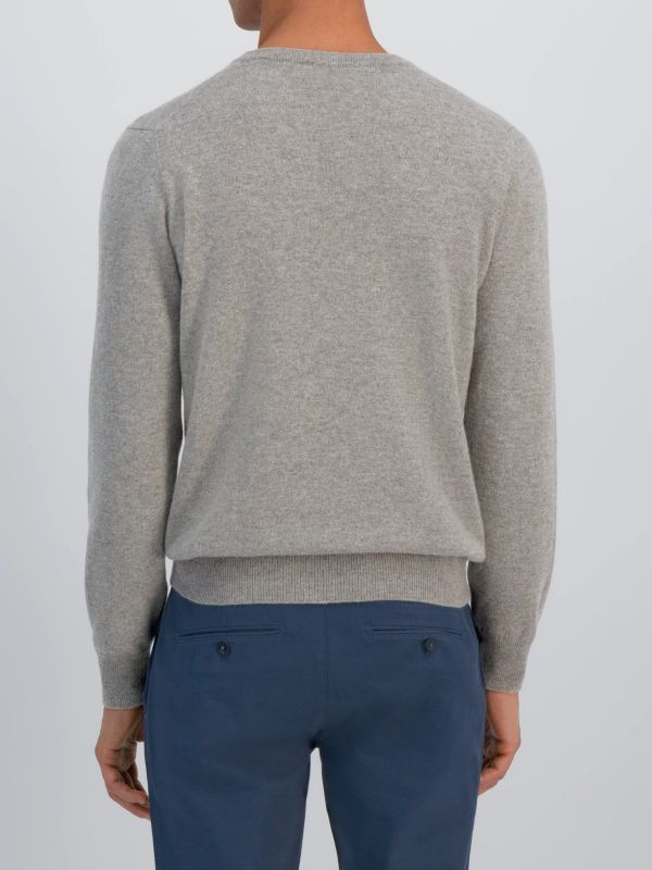 pull en cachemire  mélange de gris, FILIPPO DE LAURENTIIS