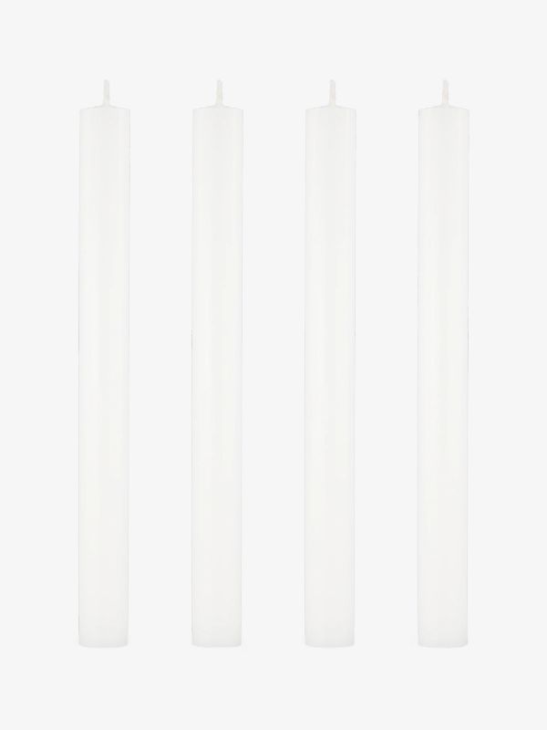 Stabkerzen 4er Set weiss