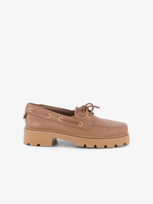 chaussures à lacets camel