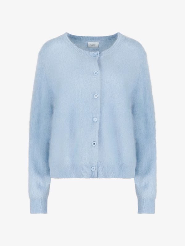 Cashmerestrickjacke "Ivana" blau