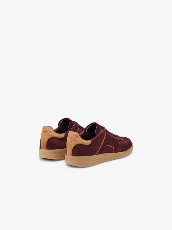 baskets en cuir "DBS Oly" bordeaux, SANTONI