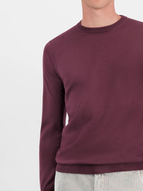 pull en tricot  bordeaux, FILIPPO DE LAURENTIIS
