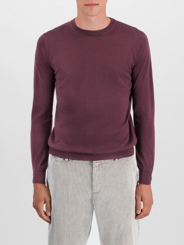 pull en tricot  bordeaux, FILIPPO DE LAURENTIIS