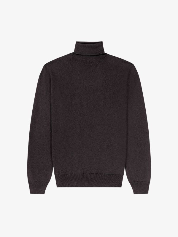 Pull à col roulé  brun