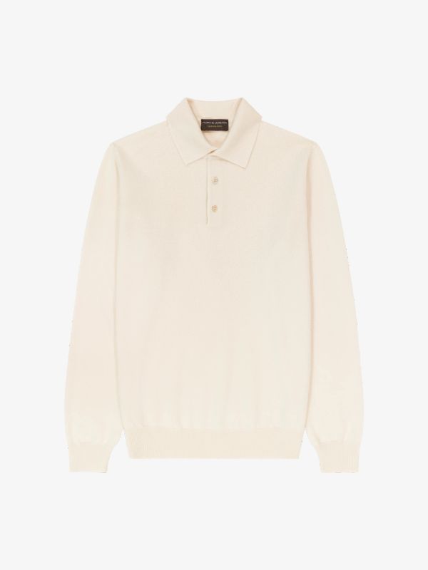 pull en cachemire  blanc cassé