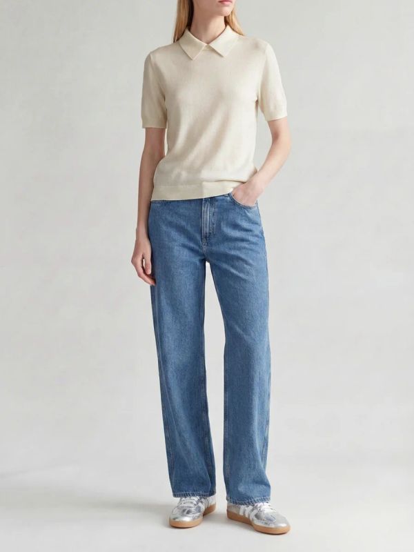 Jeans Wide Leg "Logan" blau, RAG & BONE