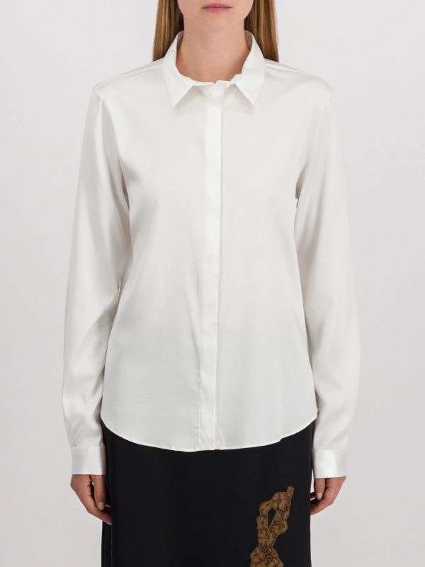 Seidenbluse weiss, GLOBUS ESSENTIALS