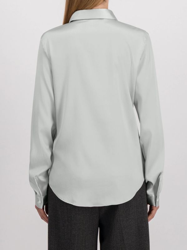 Seidenbluse silberfarben, GLOBUS ESSENTIALS