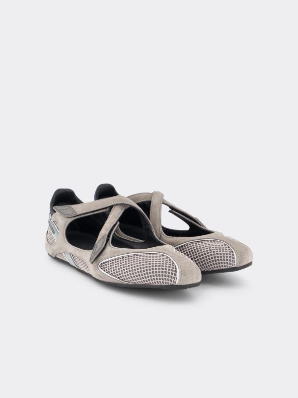 Ballerines "Floor 01" gris, THE ATTICO