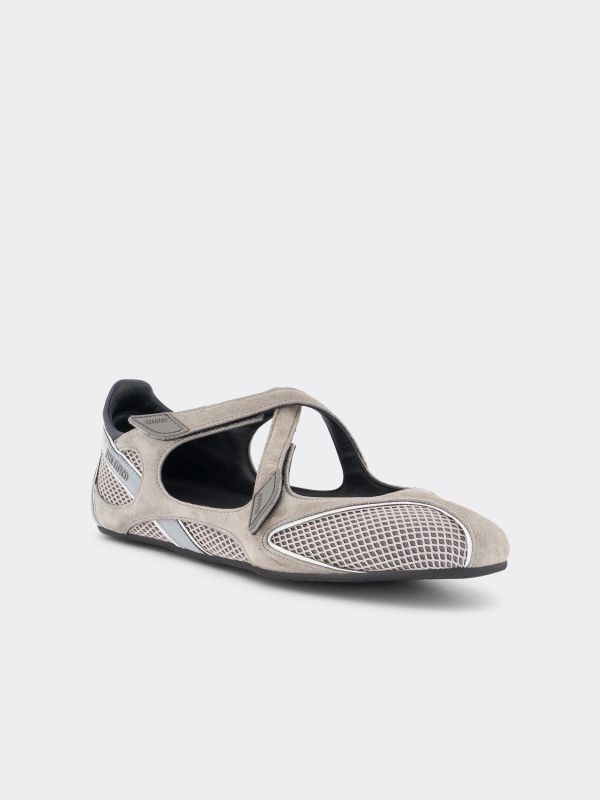 Ballerines "Floor 01" gris, THE ATTICO