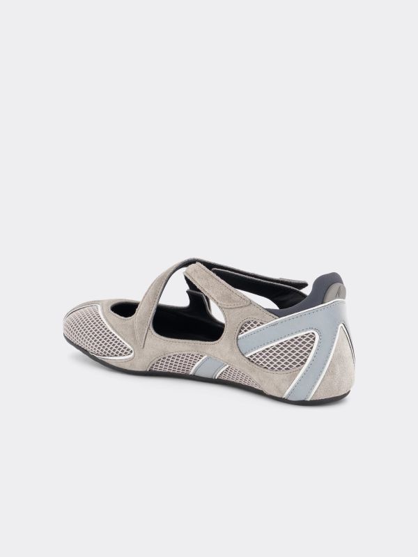 Ballerines "Floor 01" gris, THE ATTICO