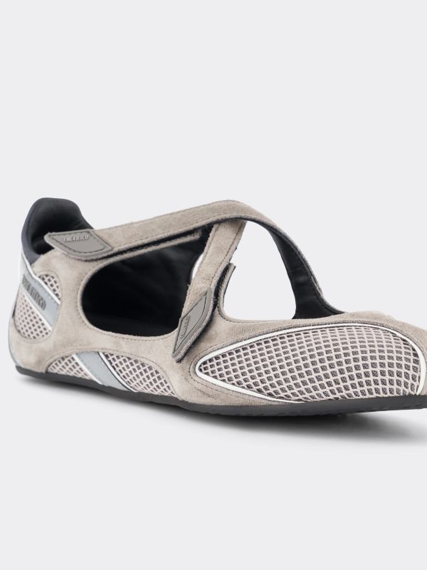 Ballerines "Floor 01" gris, THE ATTICO
