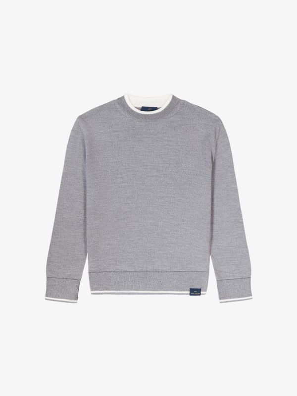 Pull en laine gris