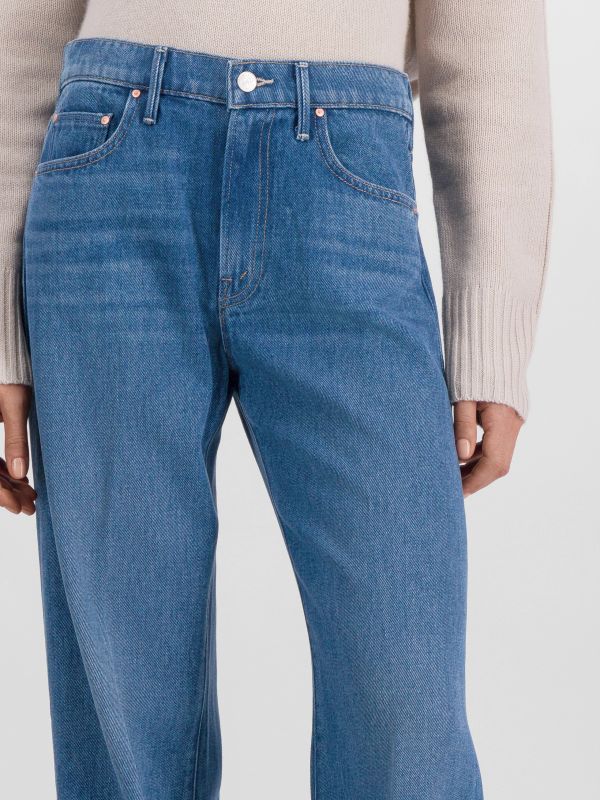Jeans Wide Leg "The Mid Rise Lasso Sneak" blau, MOTHER