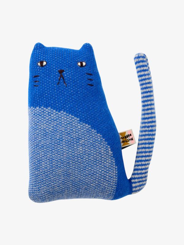 Zierkissen mit Füllung Casper Cat blau