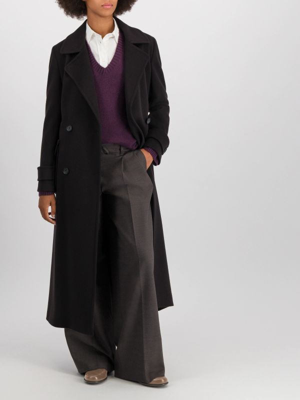 Cashmerepullover dunkelviolett, ALLUDE