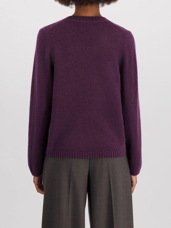 Cashmerepullover dunkelviolett, ALLUDE