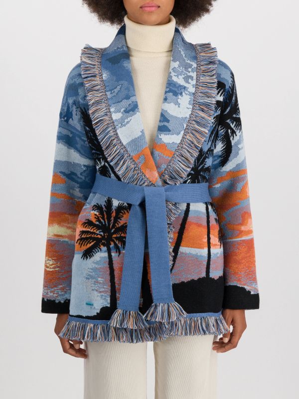 Strickjacke "Hawaiian Sunset" blau