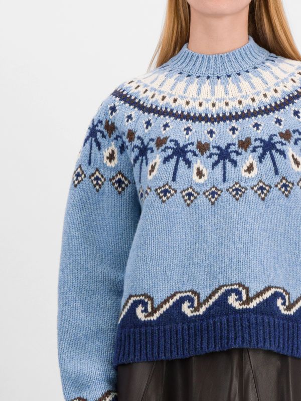 Wollpullover blau, ALANUI