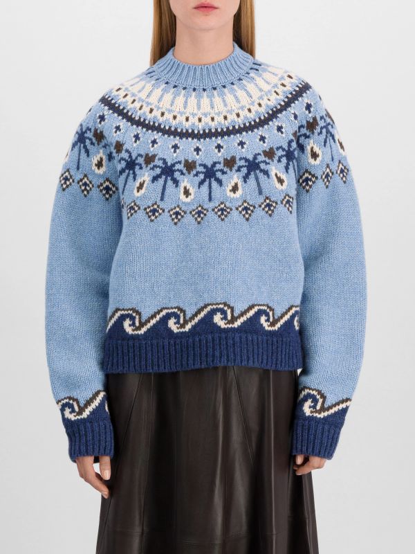 Wollpullover blau, ALANUI
