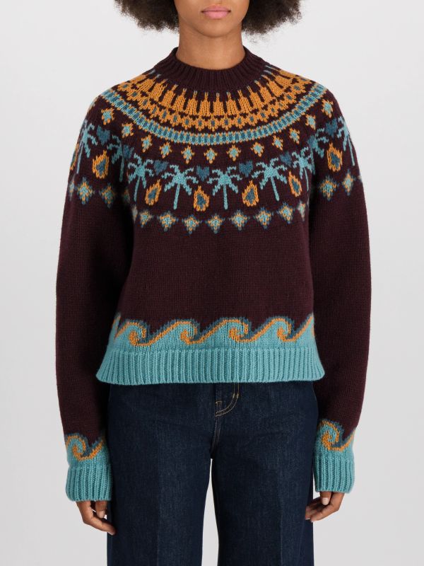 Wollpullover "Sweet Winter" bordeaux