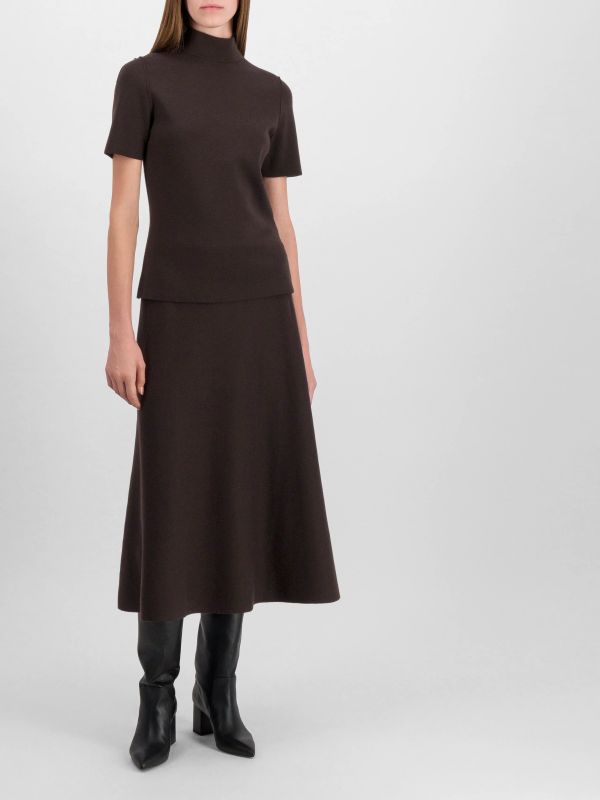 jupe en tricot brun, AKRIS PUNTO