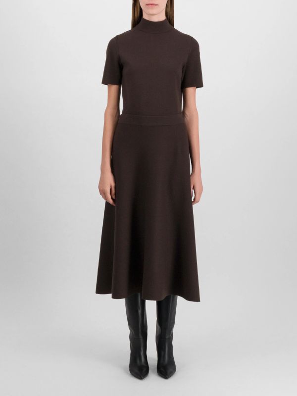 jupe en tricot brun, AKRIS PUNTO