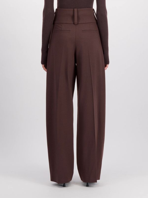 pantalon en laine "Girino" brun, SPORTMAX