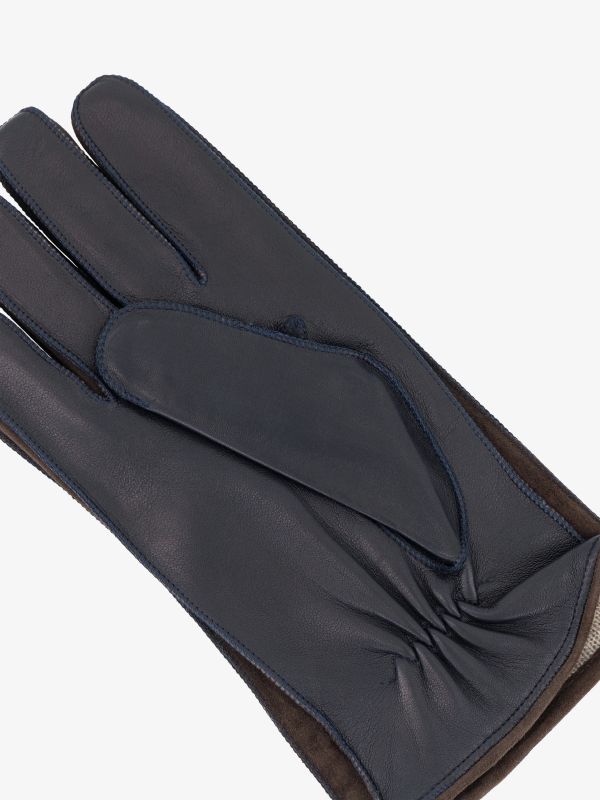 des gants de cuir  navy, MEROLA