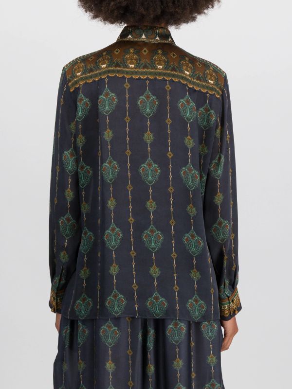 Seidenbluse "Ascent" navy, ZIMMERMANN
