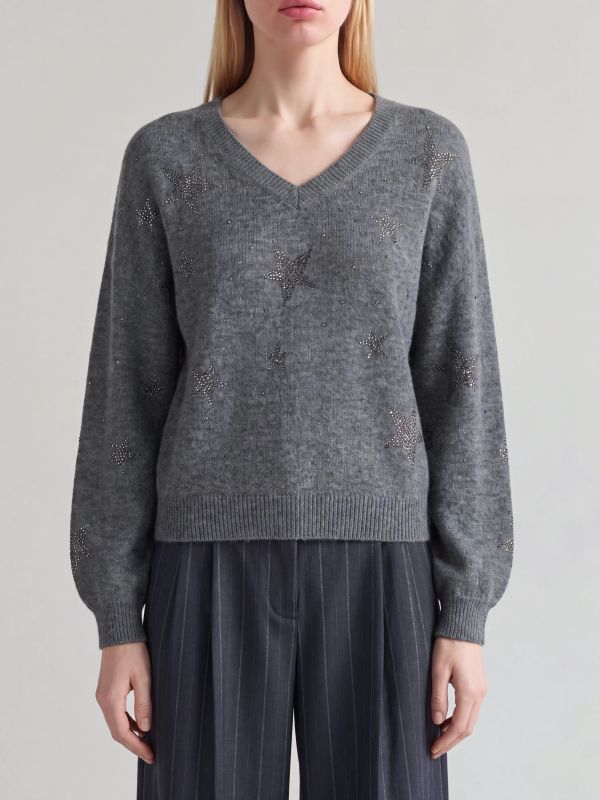pull en tricot  gris, PRINCESS GOES HOLLYWOOD